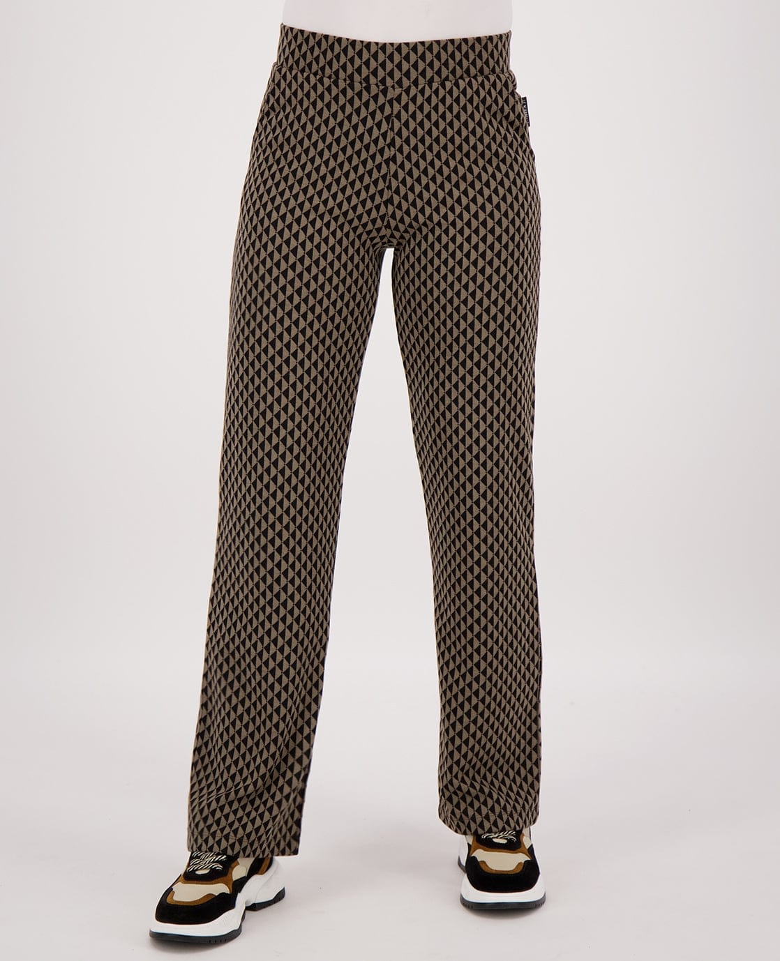 Je m'appelle Broeken Pant Straight | Zand/Zwart