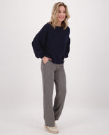 Je m'appelle Broeken Pant Straight | Donkerblauw/Beige