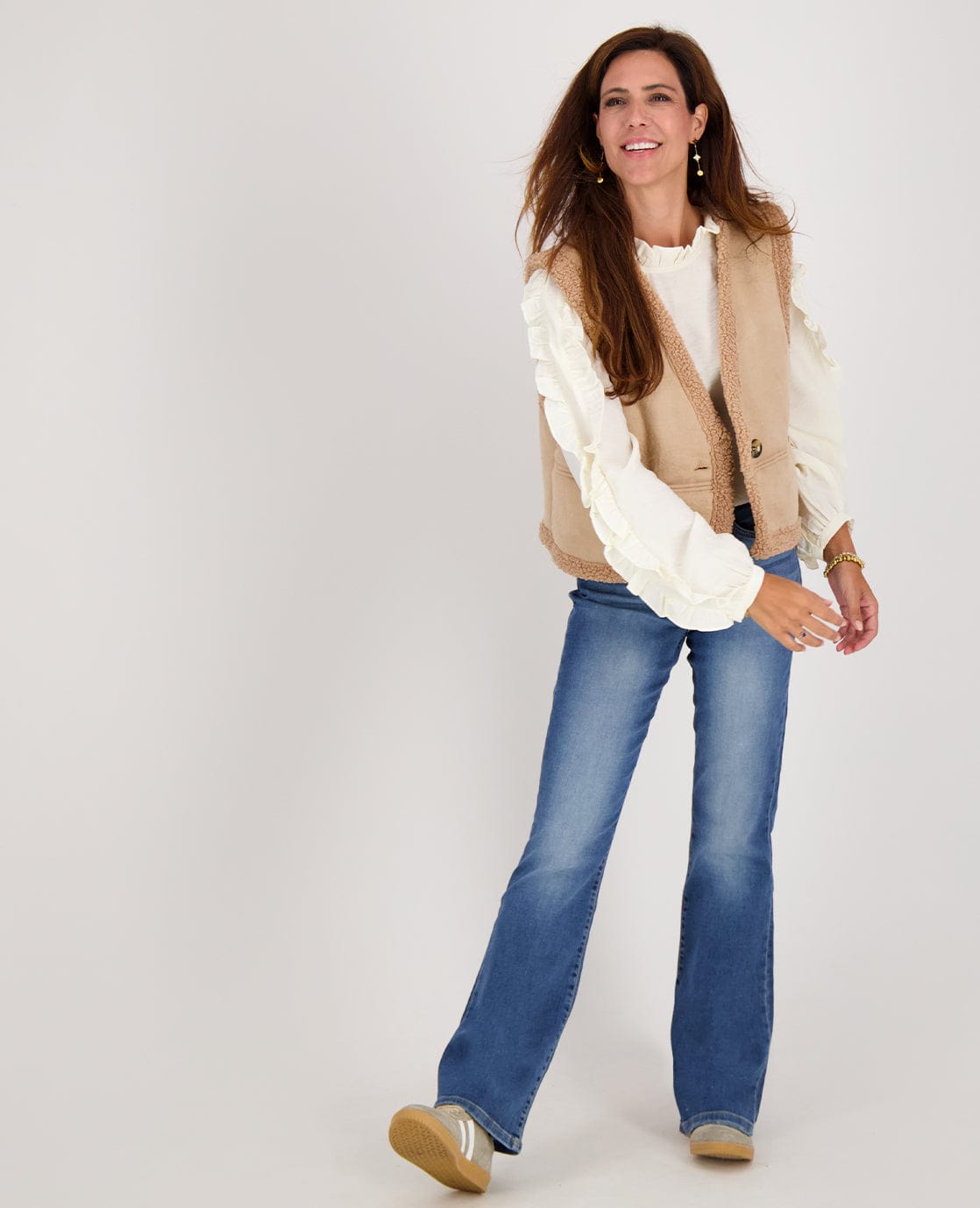 Je m'appelle Tops Gilet Teddy | Beige