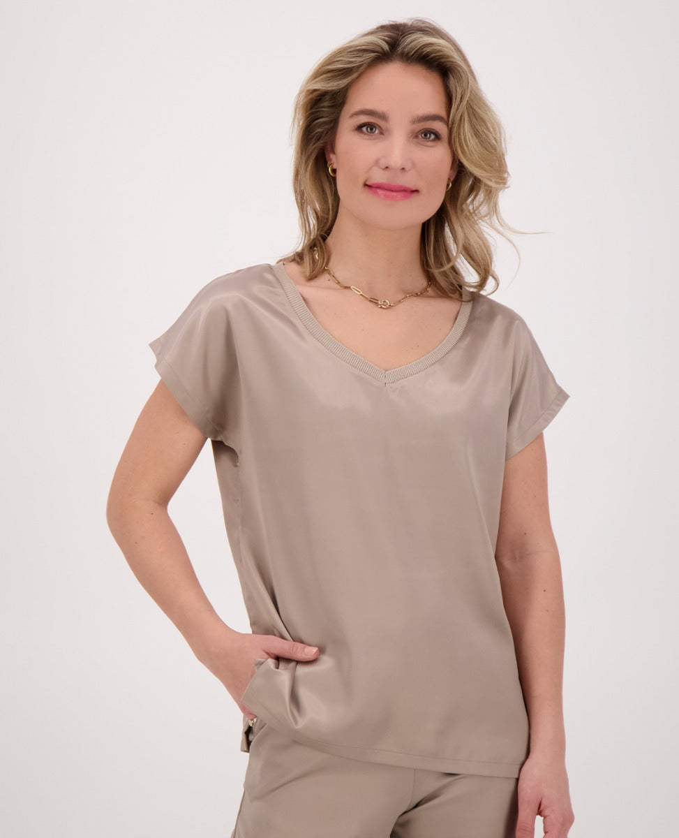 Tee Top Basic Satin | Sand
