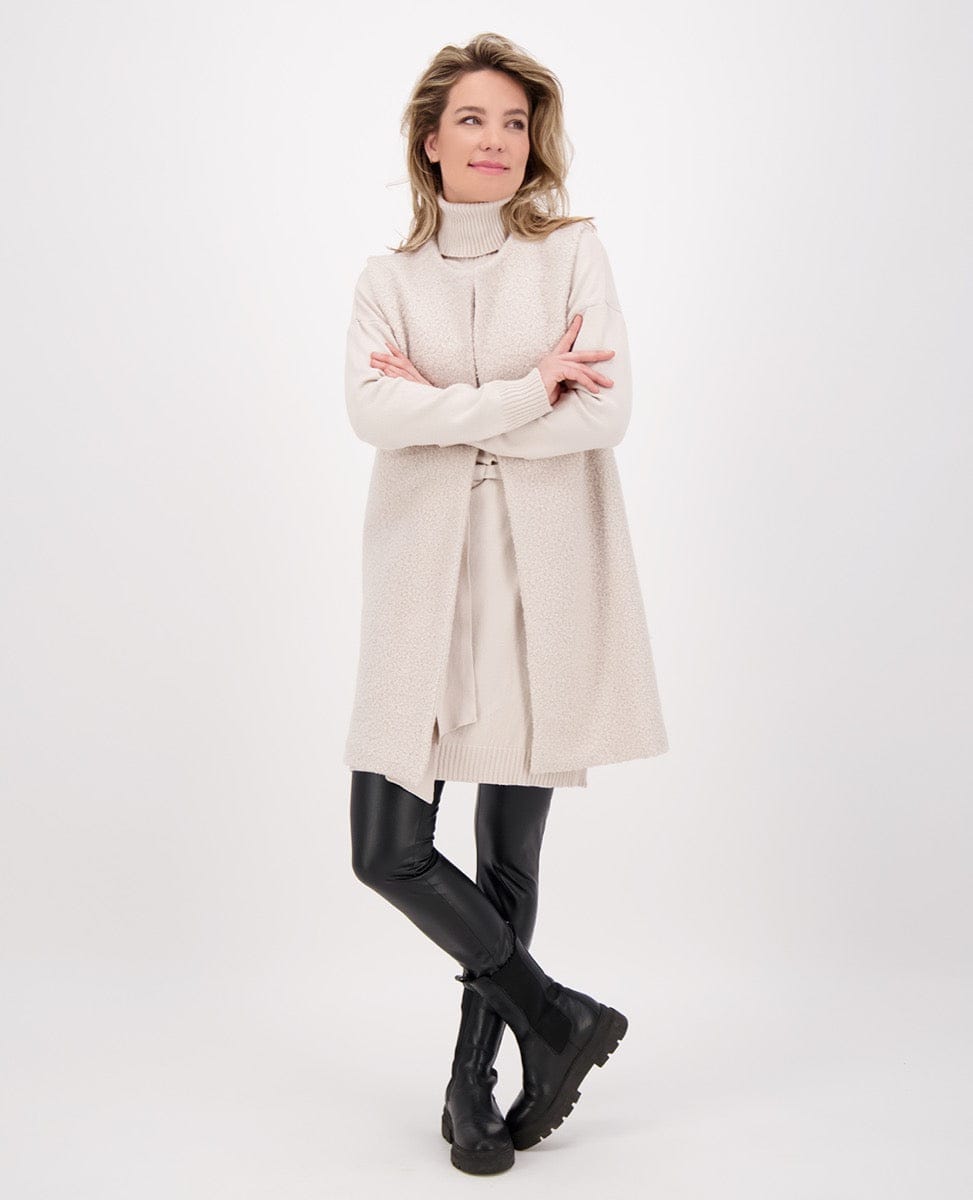 Je m'appelle Vesten Ecru / S/M/L Vest Teddy Bouclé | Ecru