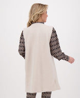 Je m'appelle Vesten Ecru / S/M/L Vest Teddy Bouclé | Ecru