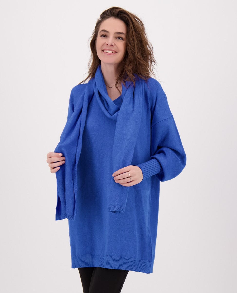 Je m'appelle Jurken Sky Blue Melange / S/M Tunique Scarf | Sky Blue Melange