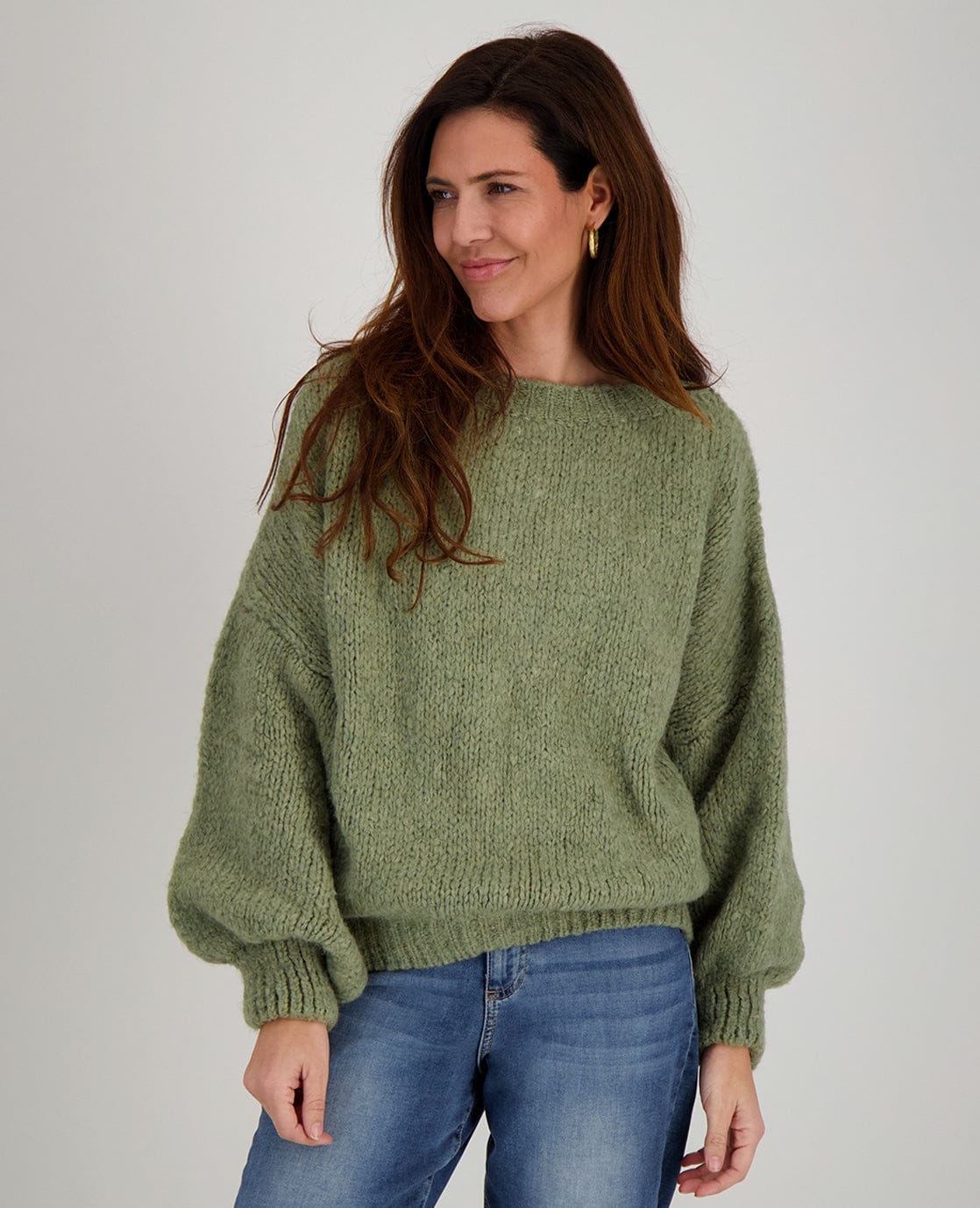 Je m'appelle Tops Pull Chunky | Olive