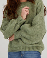 Je m'appelle Tops Pull Chunky | Olive