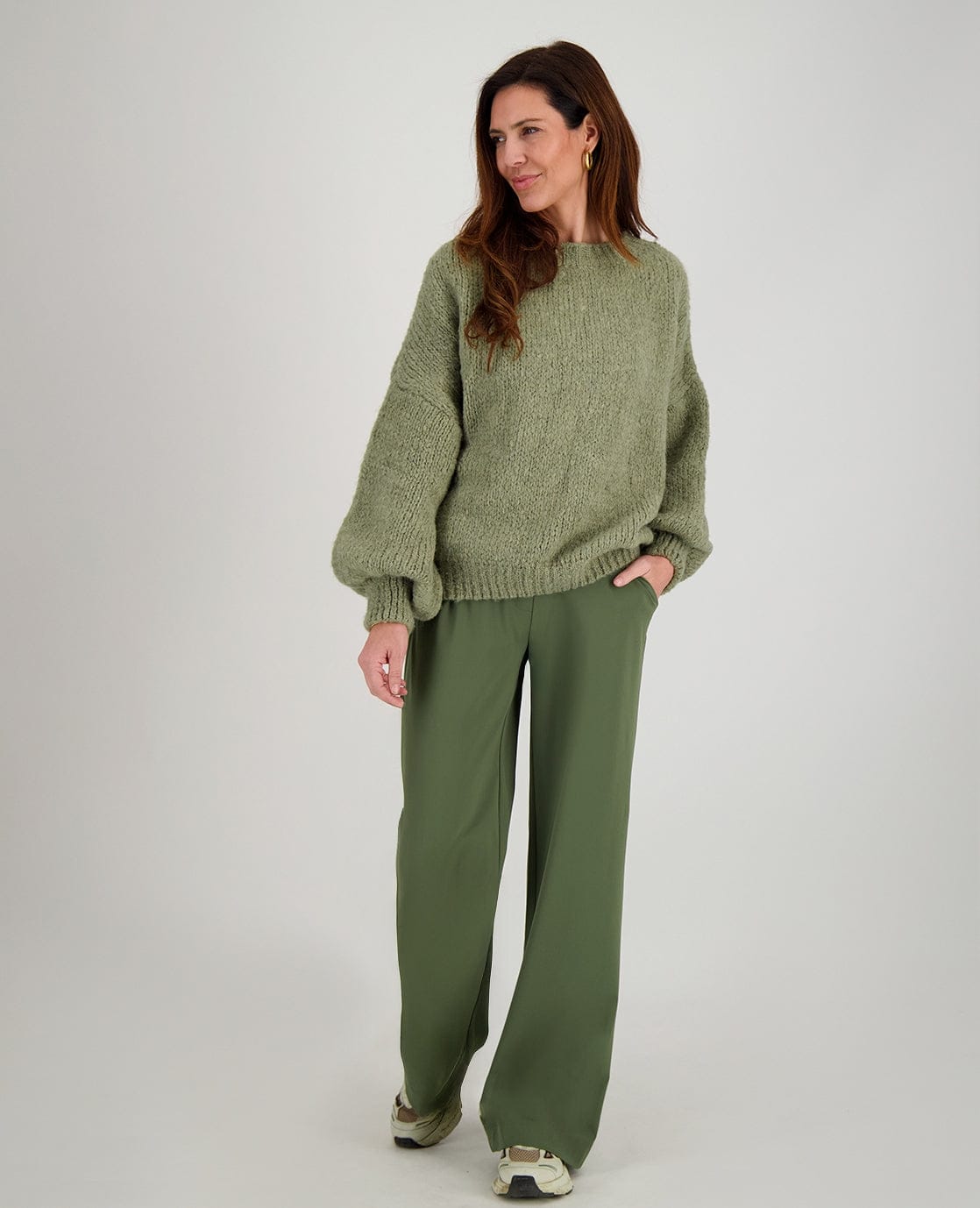 Je m'appelle Tops Pull Chunky | Olive