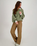 Je m'appelle Tops Pull Chunky | Olive