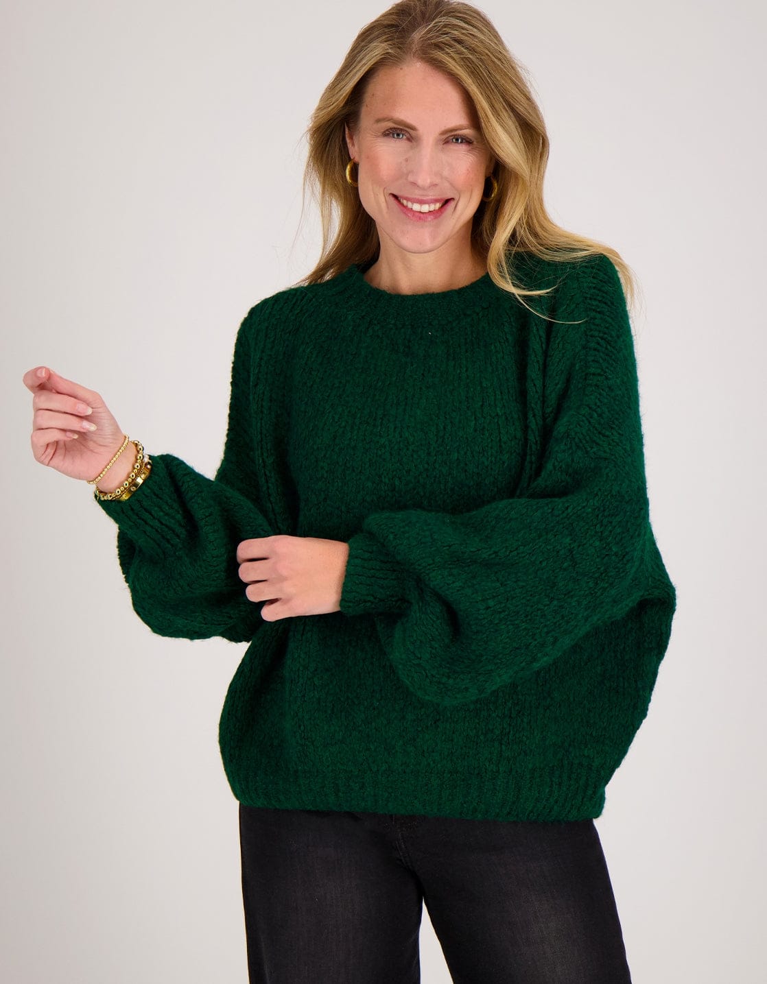 Je m'appelle Tops Bottle Green / S/M Pull Chunky | Bottle Green