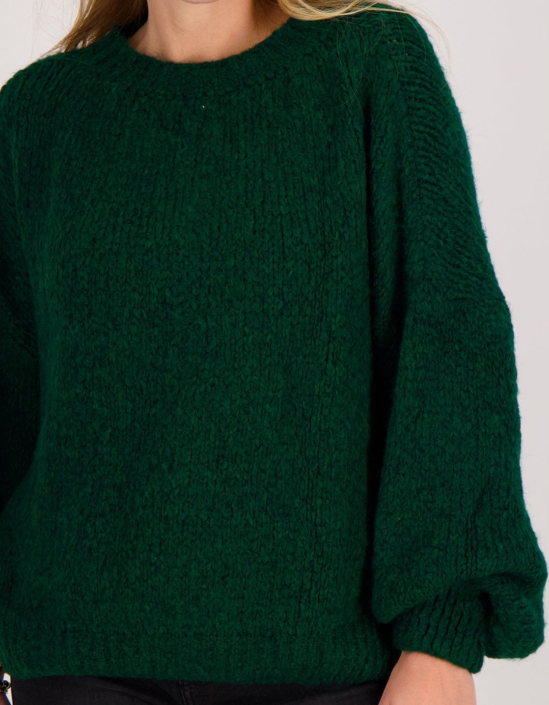 Je m'appelle Tops Pull Chunky | Bottle Green