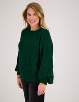 Je m'appelle Tops Pull Chunky | Bottle Green