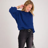 Je m'appelle Tops Pull Chunky | Kobaltblauw