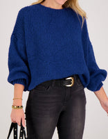 Je m'appelle Tops Pull Chunky | Kobaltblauw
