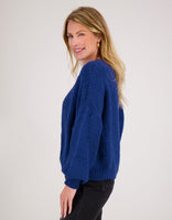 Je m'appelle Tops Pull Chunky | Kobaltblauw