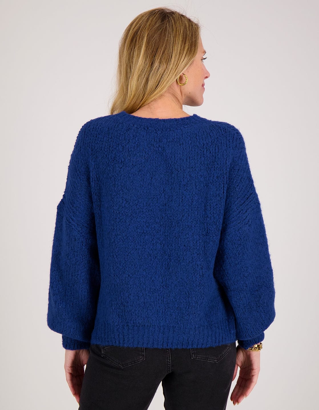 Je m'appelle Tops Pull Chunky | Kobaltblauw
