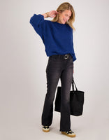 Je m'appelle Tops Pull Chunky | Kobaltblauw