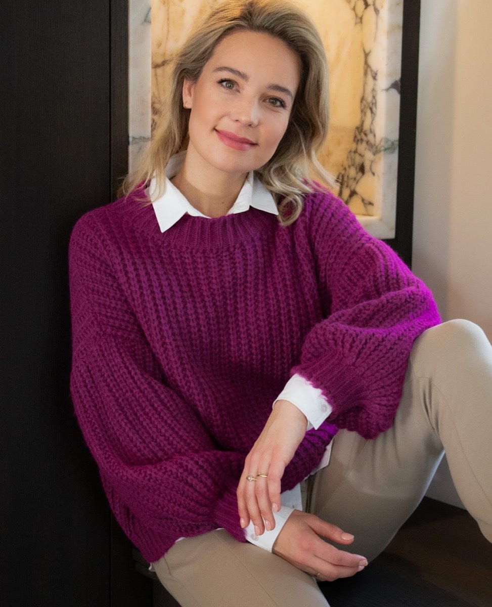 Je m'appelle Tops Dark Berry / S/M Pull Chunky | Dark Berry