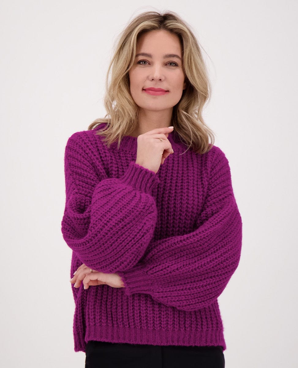 Je m'appelle Tops Pull Chunky | Dark Berry