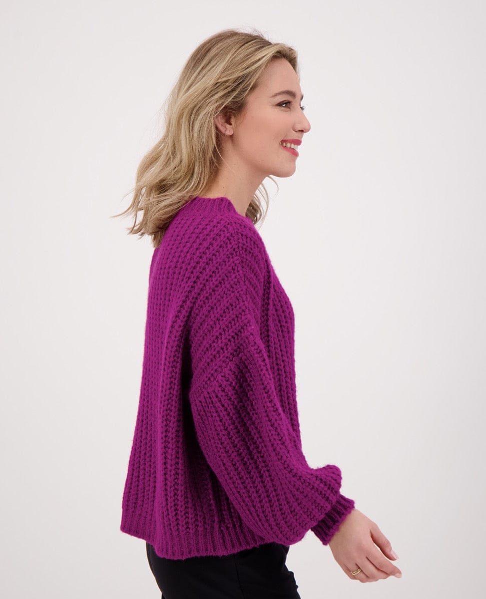 Je m'appelle Tops Pull Chunky | Dark Berry