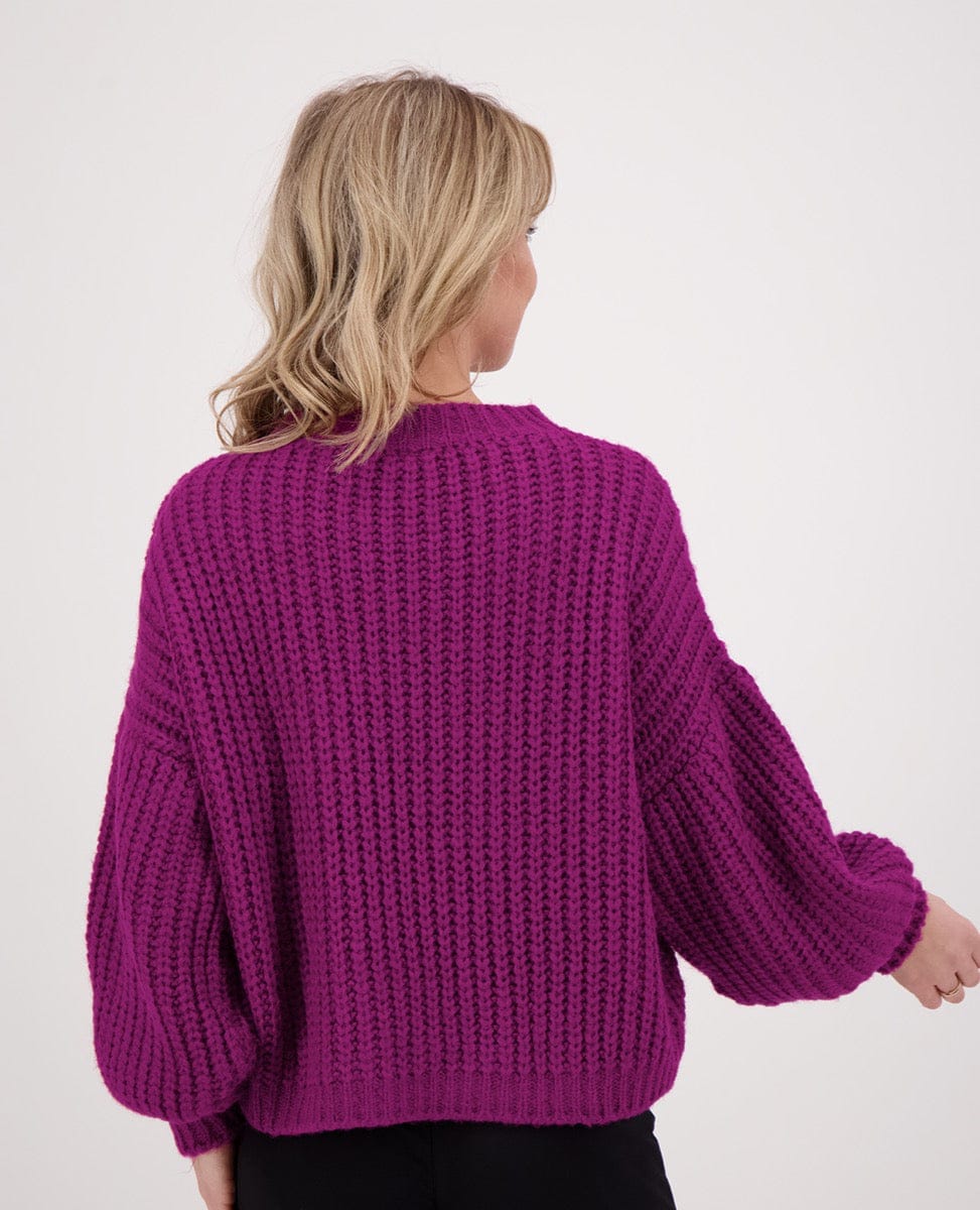 Je m'appelle Tops Pull Chunky | Dark Berry
