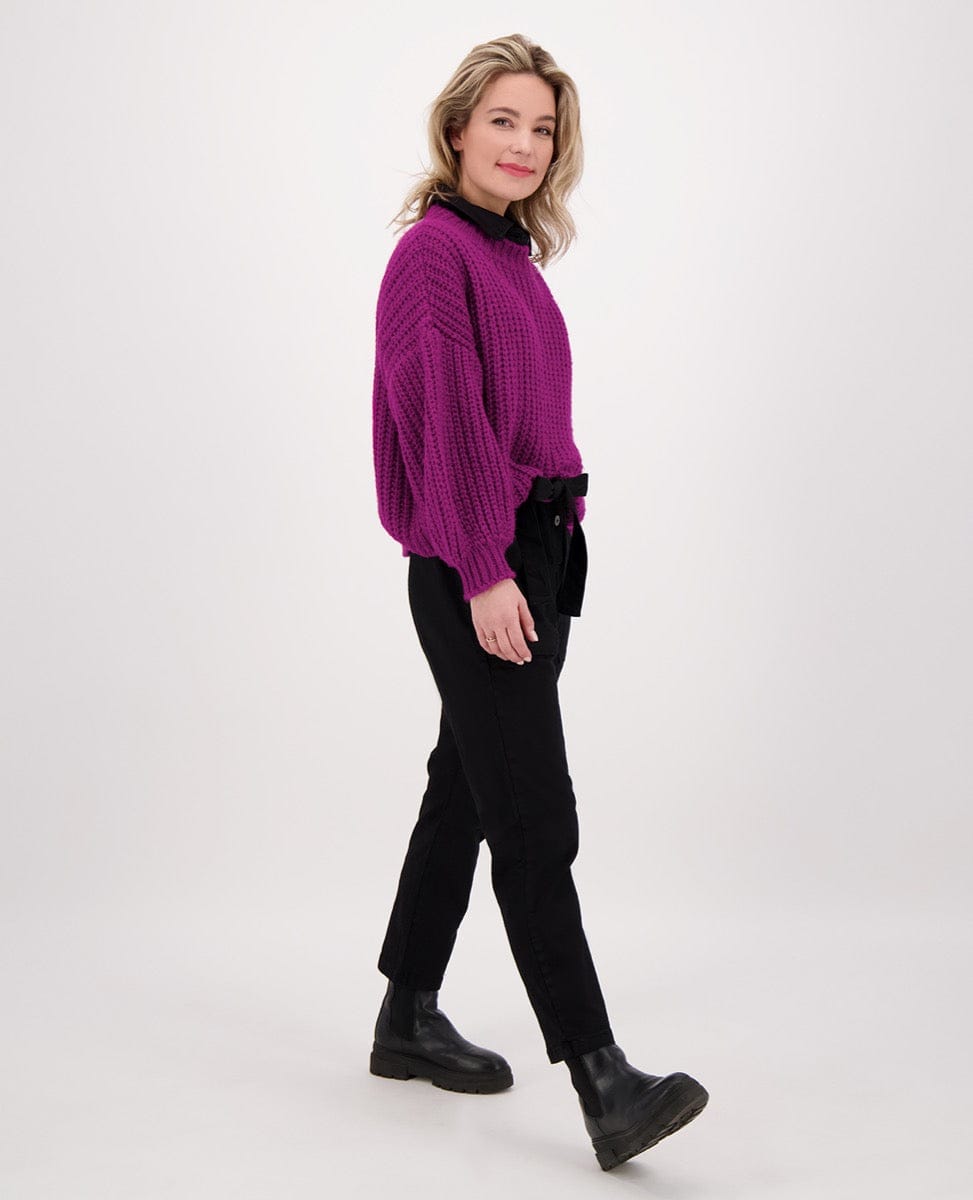 Je m'appelle Tops Pull Chunky | Dark Berry