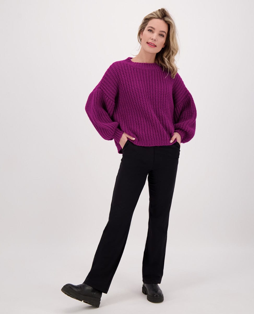 Je m'appelle Tops Pull Chunky | Dark Berry