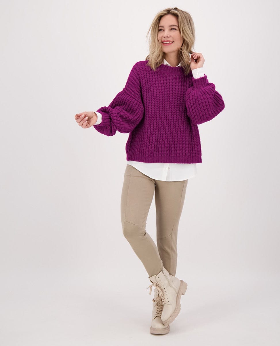 Je m'appelle Tops Pull Chunky | Dark Berry