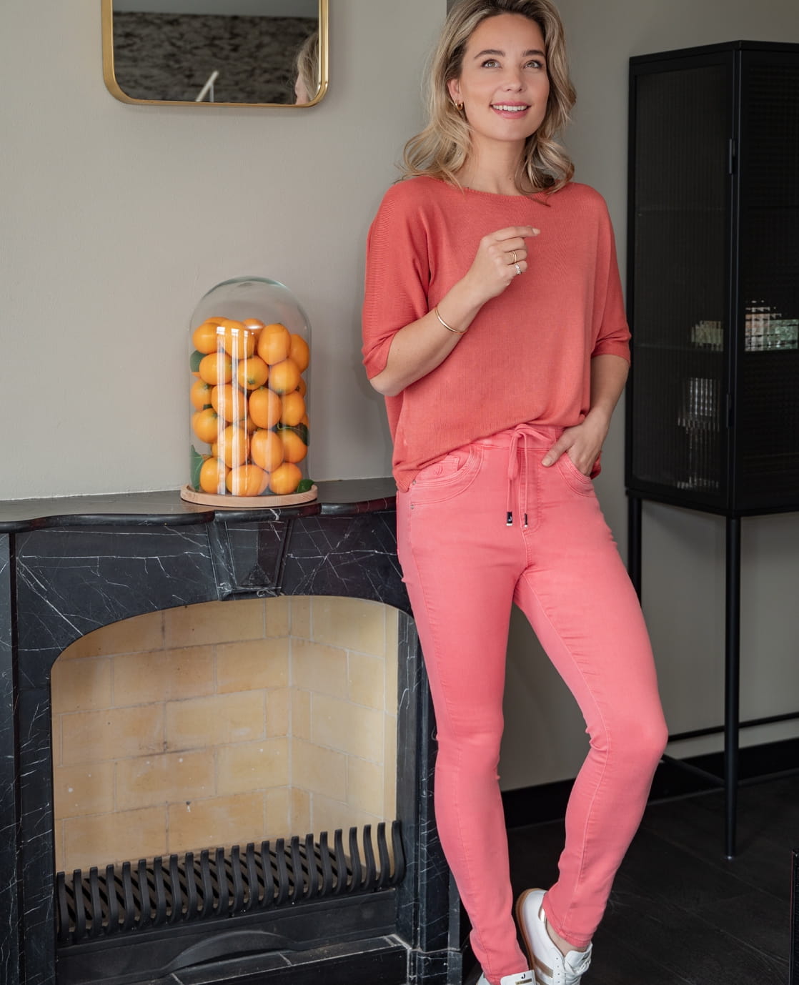 Je m'appelle Broeken Pant Jogg Denim | Bright Coral