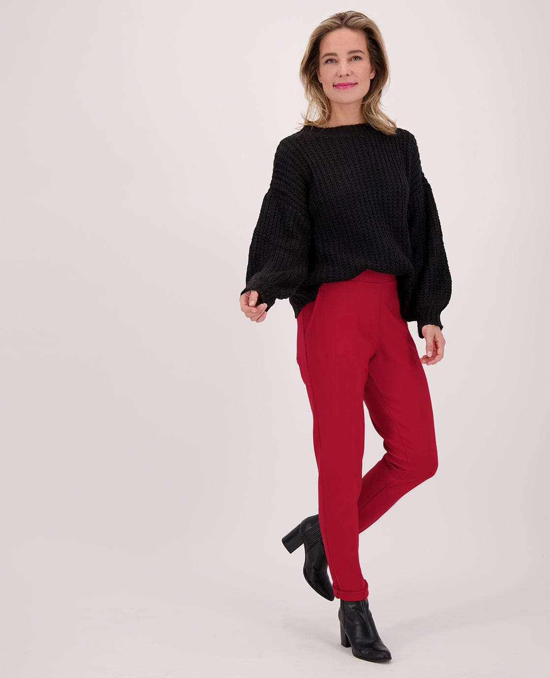 Je m'appelle Tops Pull Chuncky Knit | Zwart