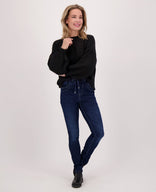 Je m'appelle Tops Pull Chuncky Knit | Zwart
