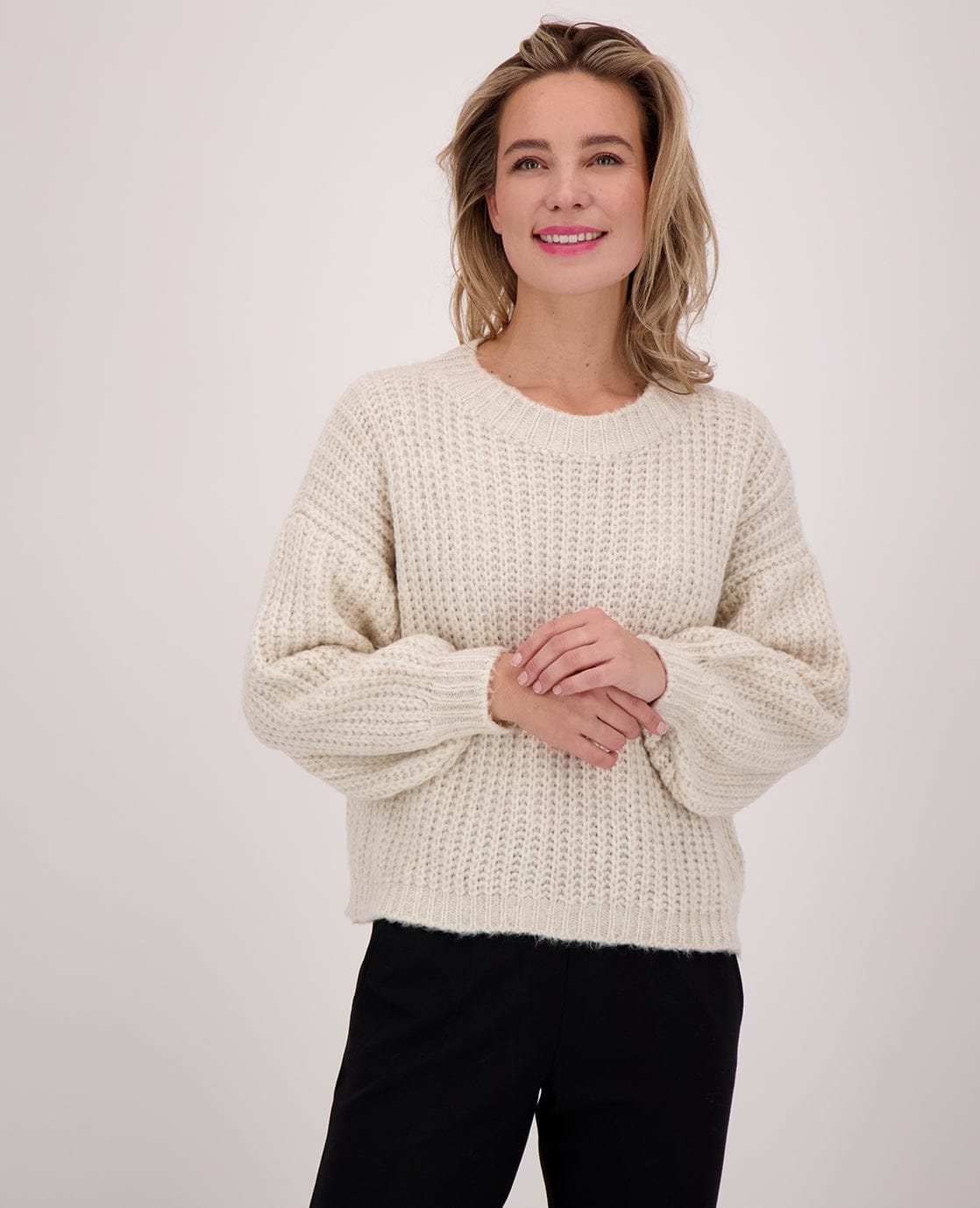 Je m'appelle Tops Pull Chuncky Knit | Beige
