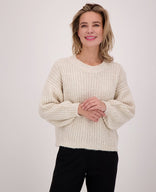 Je m'appelle Tops Pull Chuncky Knit | Beige