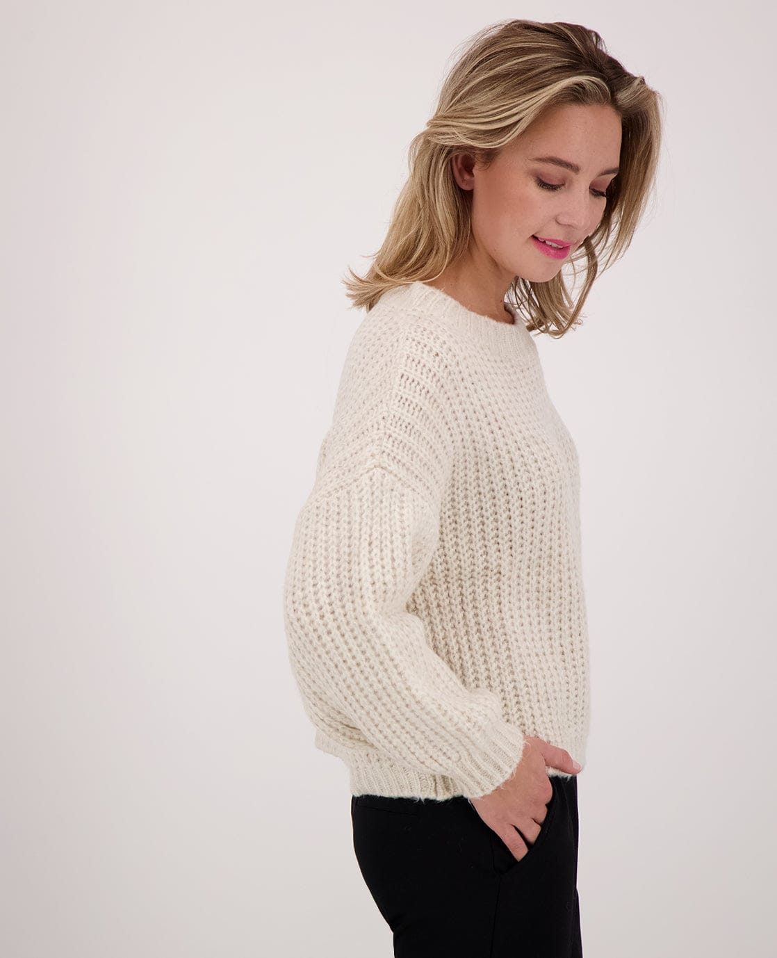 Je m'appelle Tops Pull Chuncky Knit | Beige
