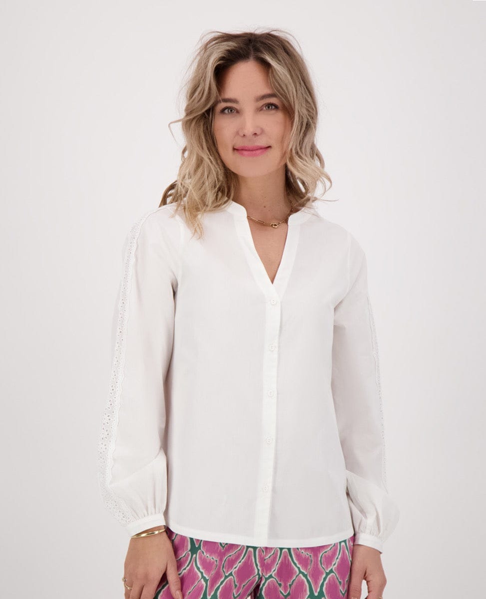 Je m'appelle Tops Blouse Maya | Porselein wit