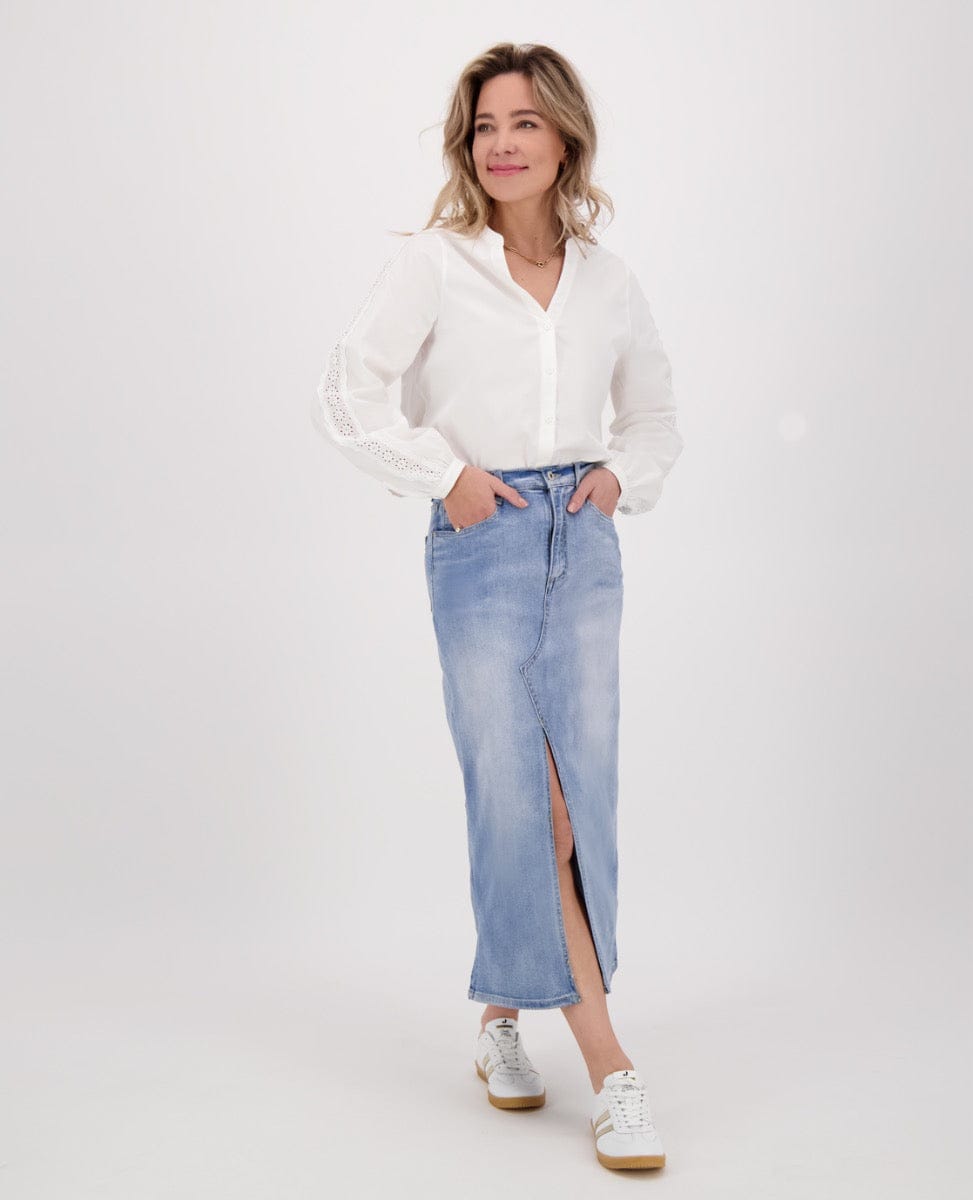 Je m'appelle Tops Blouse Maya | Porselein wit
