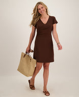 Je m'appelle Jurken Soft Cacao / XS Robe Cross Over | Soft Cacao