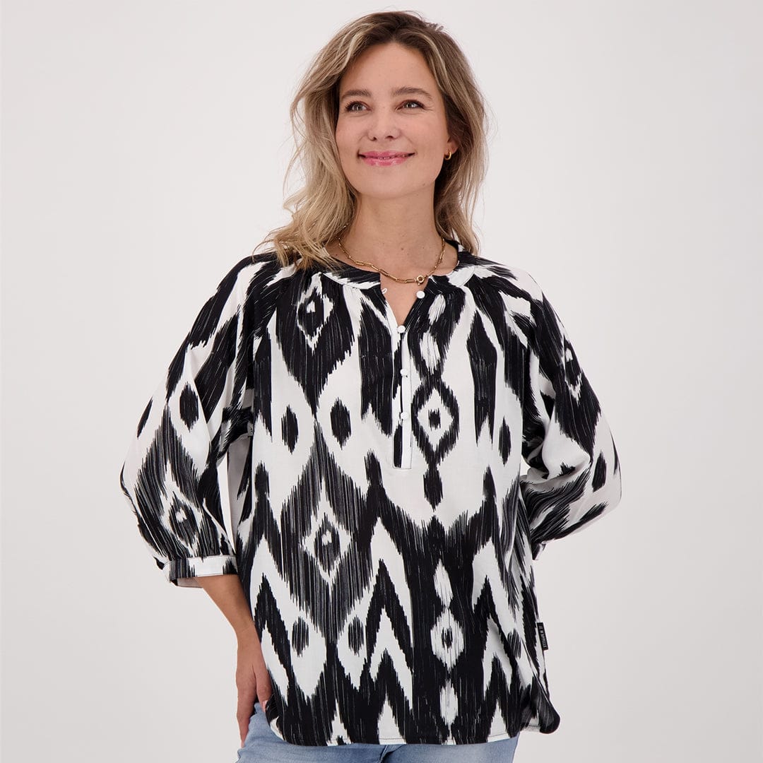 Je m'appelle Tops Zwart/Wit / XS Top Roxy | Zwart/Wit