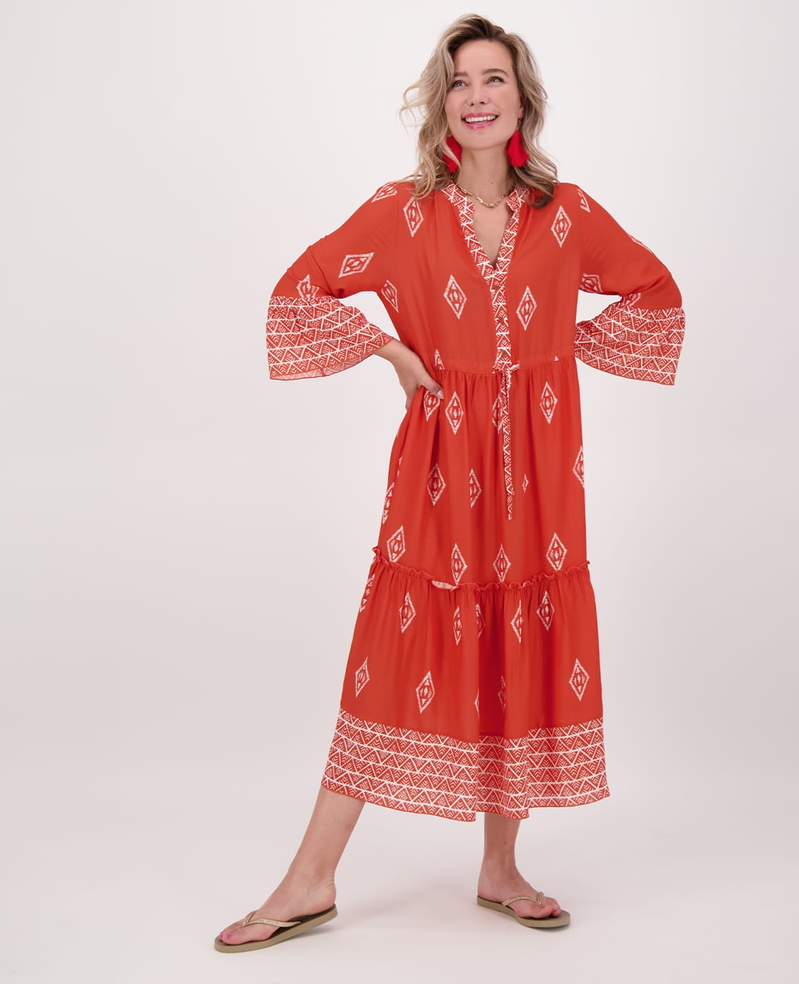 Je m'appelle Jurken Robe Philou | Oranjerood