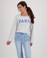 Je m'appelle Tops Sweater Paris | Medium Grey Melange