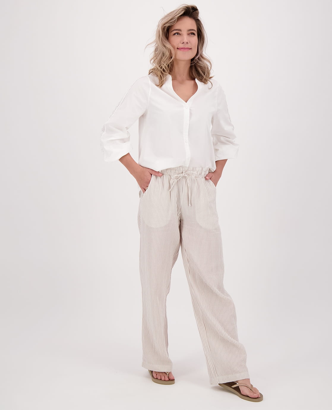 Je m'appelle Broeken Pant Straight | Off White/Sahara