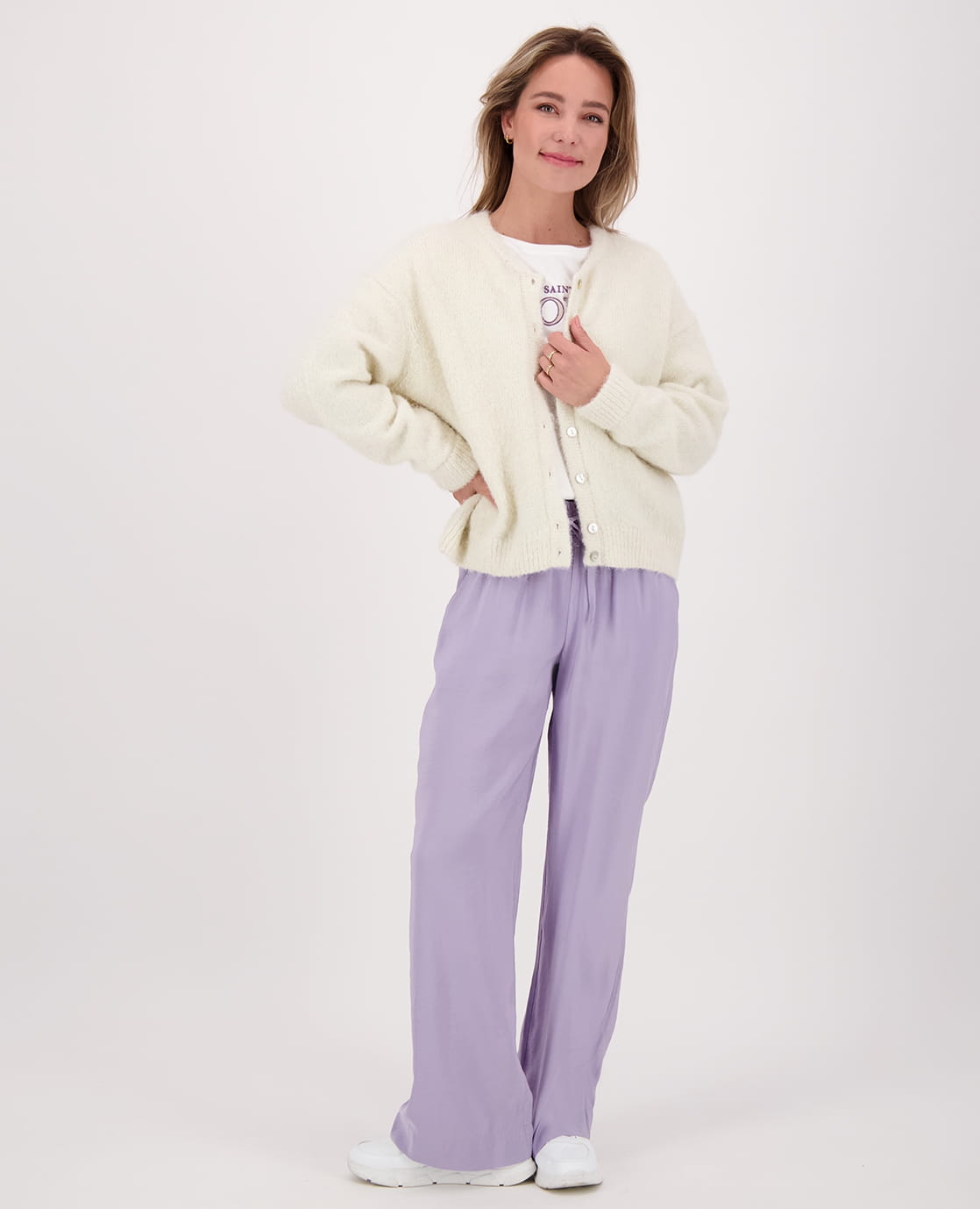 Je m'appelle Broeken Pant Straight | Pastel Paars