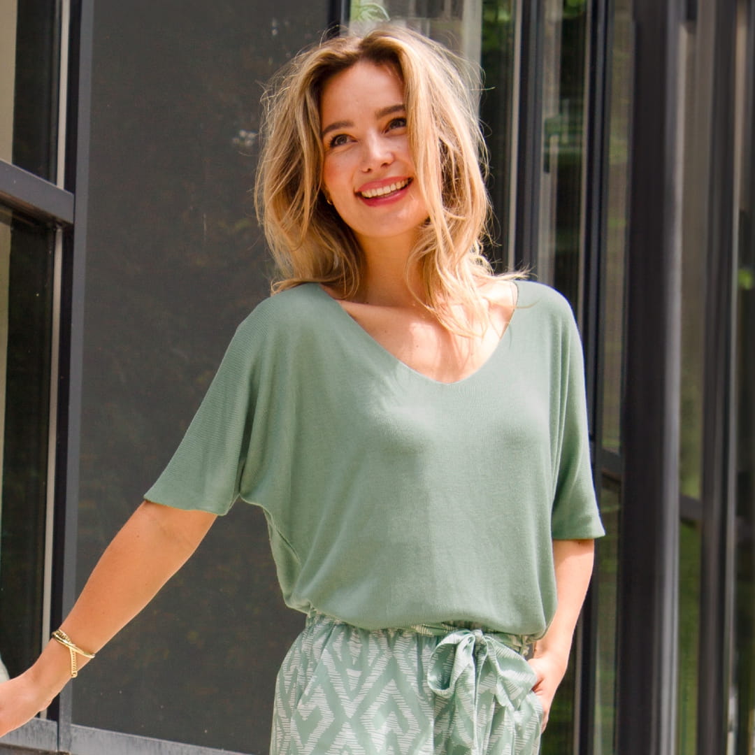 Je m'appelle Tops Groen / XS Pull Summer | Groen