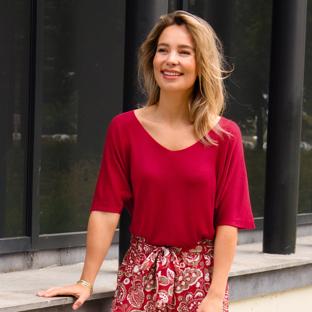 Je m'appelle Tops Lava Rood / XS Pull Summer | Lava Rood