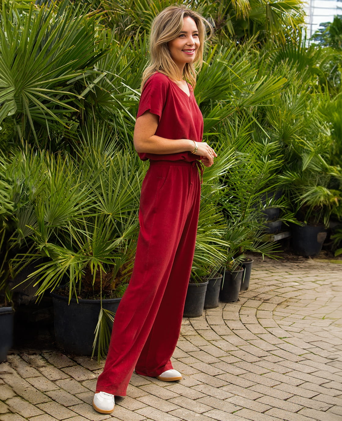 Je m'appelle Broeken Pant Straight Summer | Lobster Red