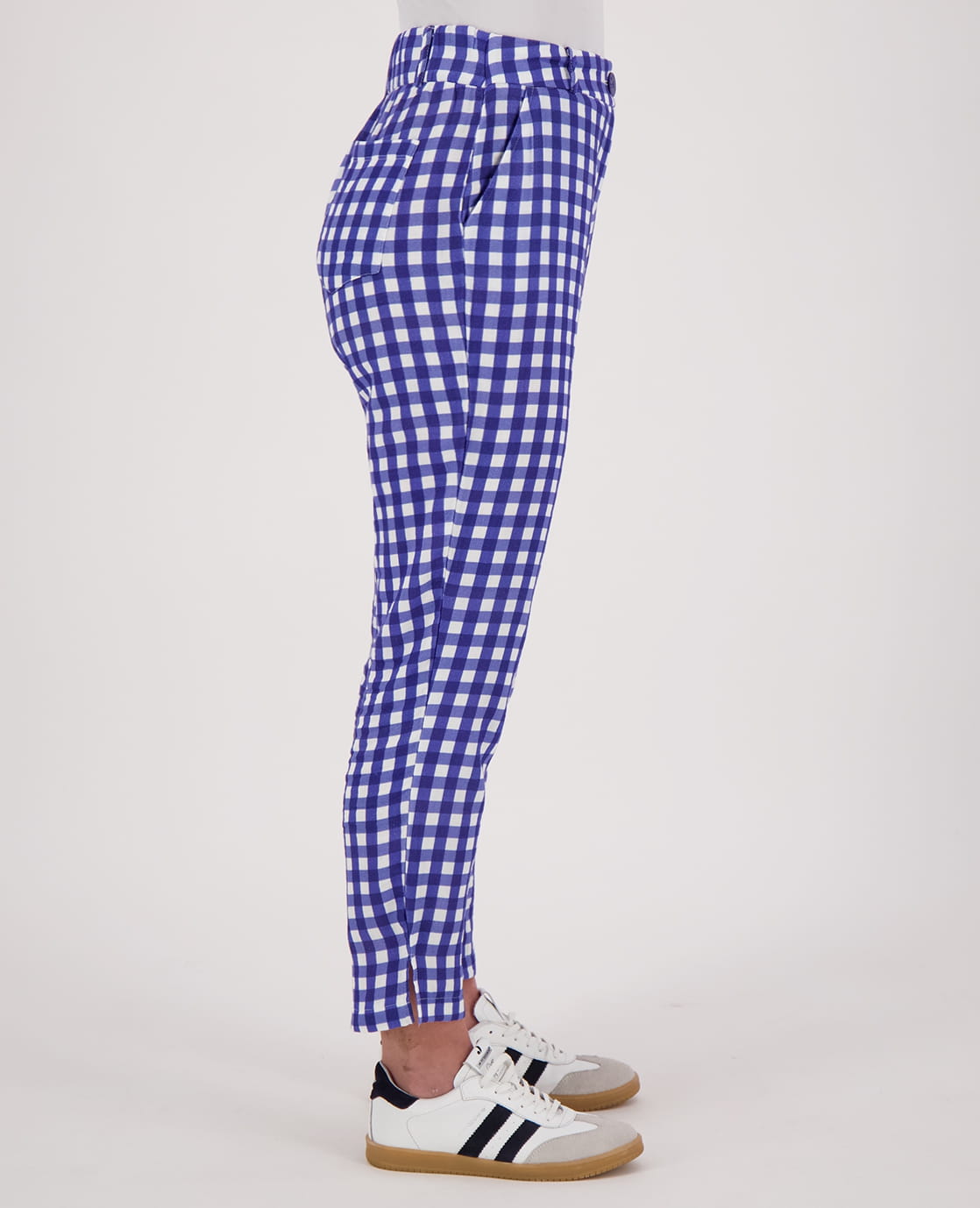 Je m'appelle Broeken Pant Fancy Élégant 7/8 | Wit/Deep Marine