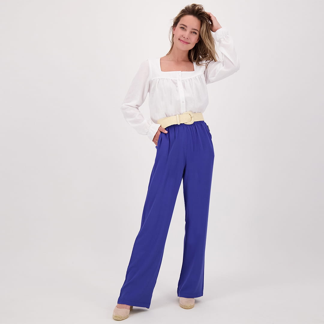 Je m'appelle Broeken Deep Marine / XS / (30'') Pant Straight Summer | Deep Marine