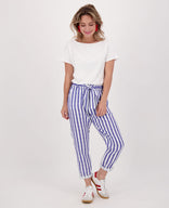 Je m'appelle Broeken Pant Fancy Élégant 7/8 | Wit/Deep Marine