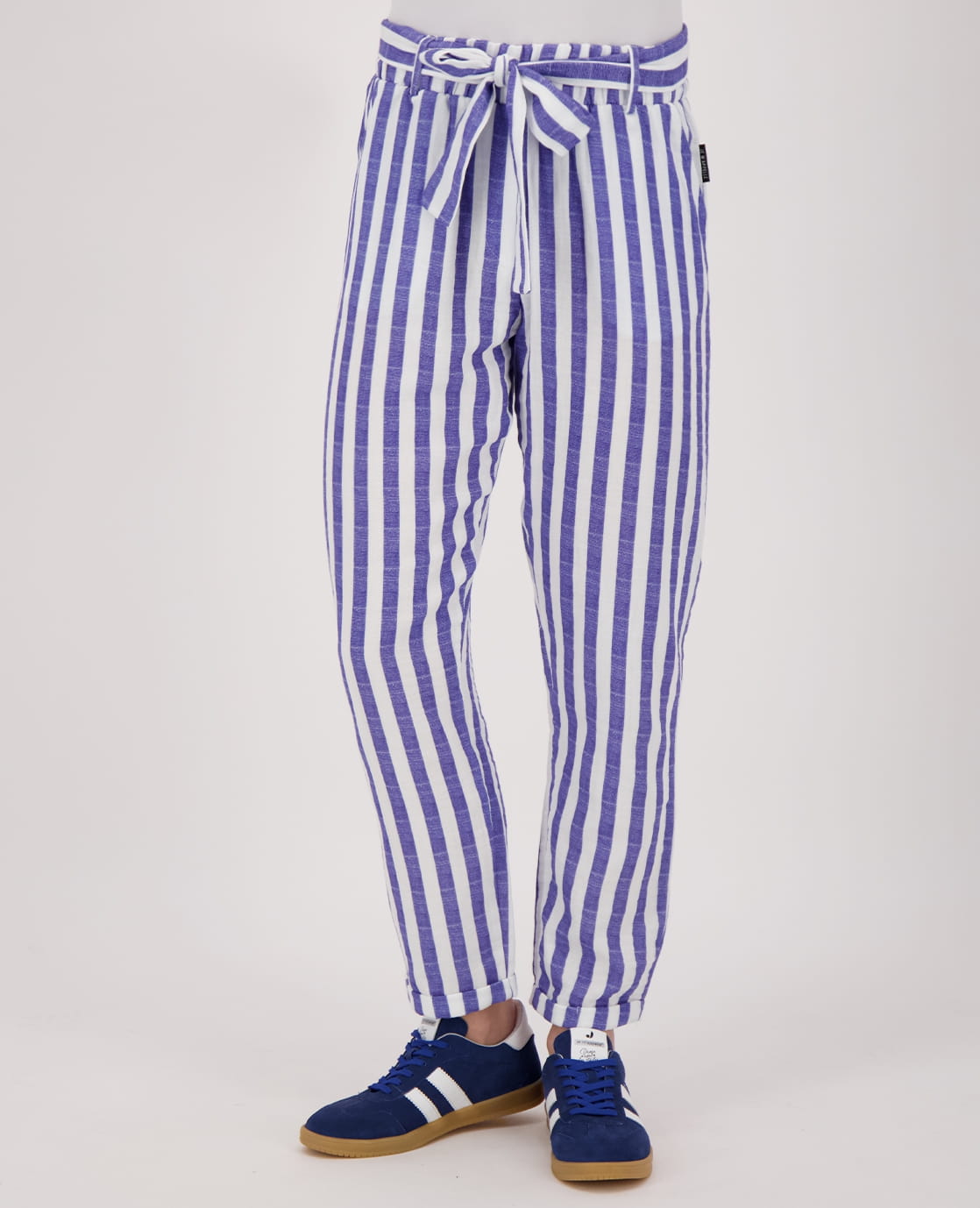 Je m'appelle Broeken Pant Fancy Élégant 7/8 | Wit/Deep Marine