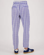 Je m'appelle Broeken Pant Fancy Élégant 7/8 | Wit/Deep Marine