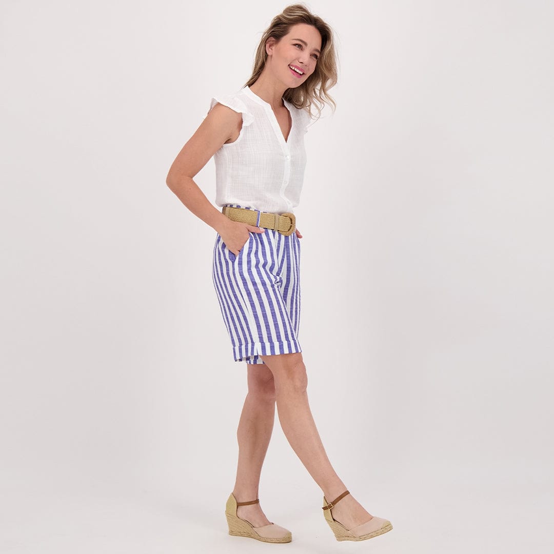 Je m'appelle Broeken Wit/Deep Marine / XS Bermuda Chino | Wit/Deep Marine