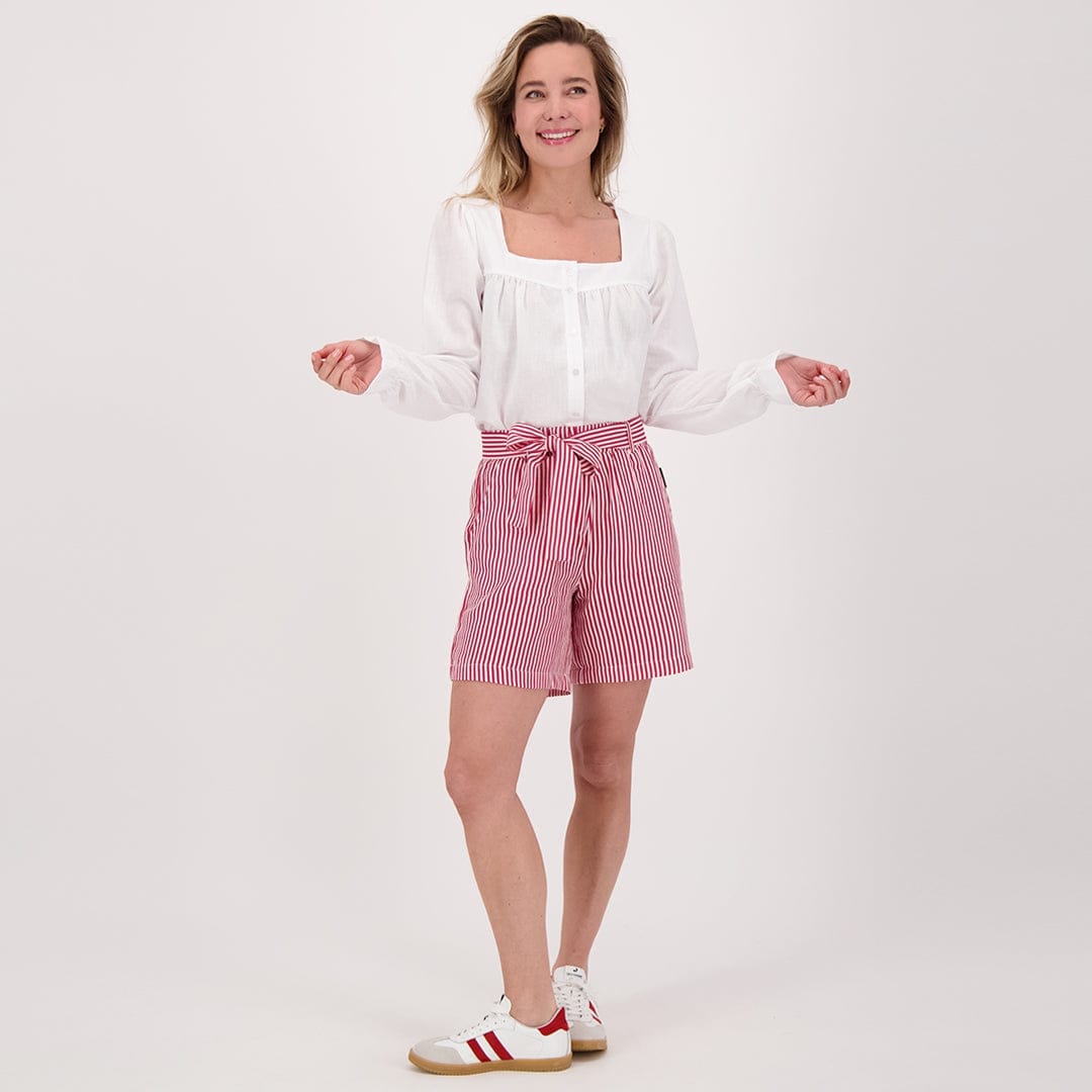 Je m'appelle Broeken Wit/Lobster Red / XS Short Fancy | Wit/Lobster Red